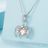 Moon Silver Guardian Wings Necklace