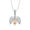 Moon Silver Guardian Wings Necklace