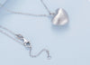 Moon Heart-shape Birthstone Pendant Necklace